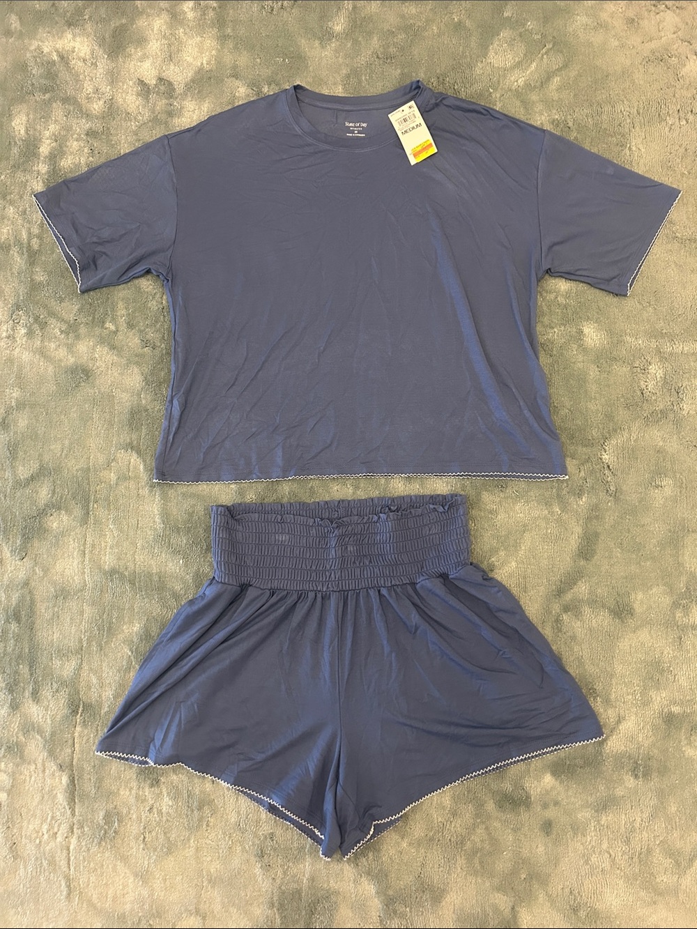 State of Day Pajama T-Shirt & Shorts Set - Size Medium